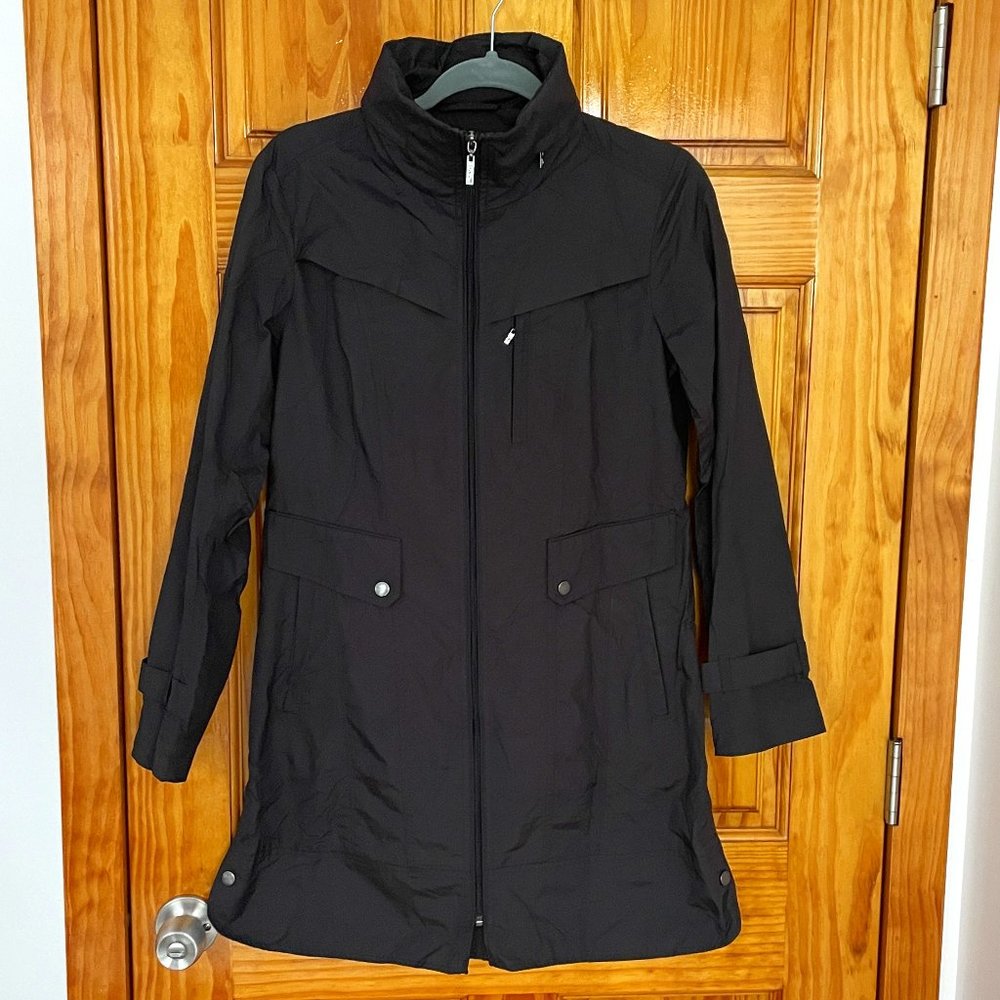 Cole Haan Black packable Women's rain jacket